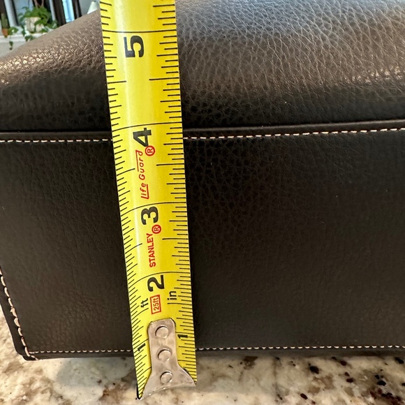 Coach Black Pebble Leather Derby Tote New with Tags Burgundy Red Interior - Picture 16 of 16